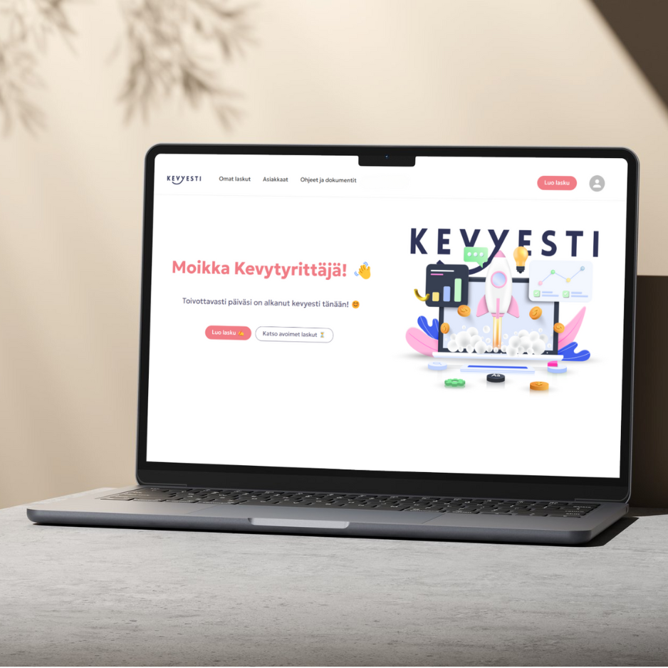 kevytyrittäjän muistilista kevyesti.fi laskutuspalvelussa