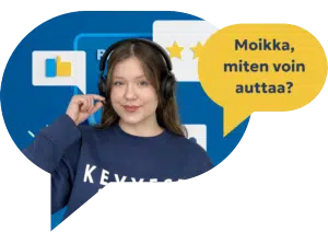 Asiakaspalvelijamme palvelevat sinua chatissa aina arkisin klo 9–17. kevyesti.fi Oy